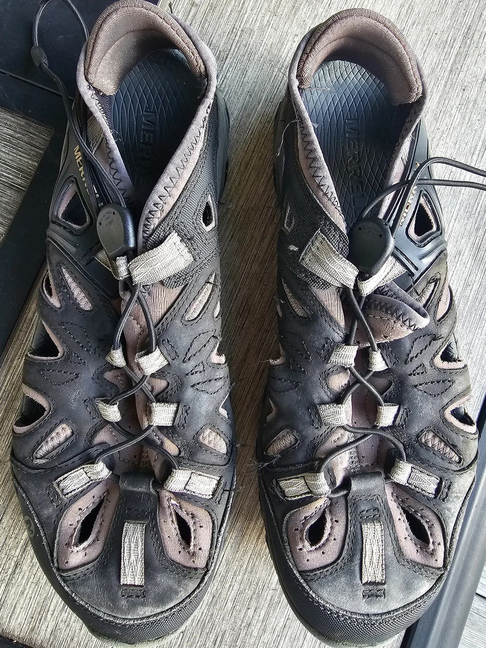 Merrell All Out Blaze Sieve Hiking Water Shoes Vibram  Black/Grey Men's 9.5